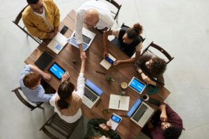 Group of teachers meeting