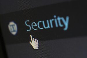 Security spelled out on computer screen